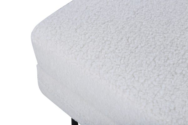 Pouf blanc teddy Bosco