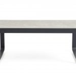 table d'appoint porto anthracite (3) Table basse extérieure Porto anthracite en aluminium et pierre frittée pour jardin.