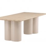 Table de repas blanchie Olga 210x100