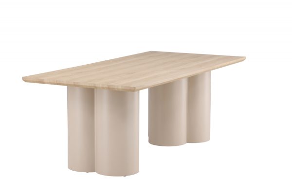 Table de repas blanchie Olga 210x100