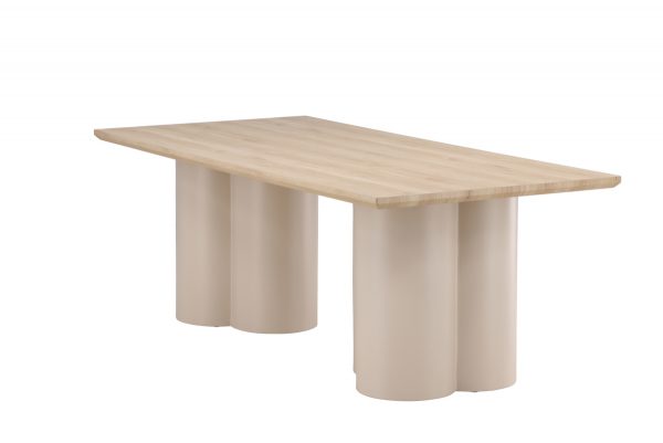 Table de repas blanchie Olga 210x100