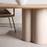 Table de repas blanchie Olga 210x100