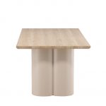 Table de repas blanchie Olga 210x100
