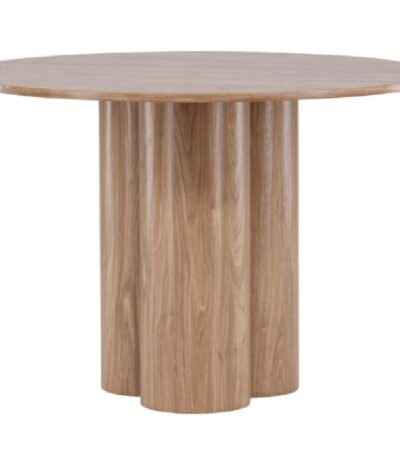 Table repas moka ronde Olga, table design 4 places avec pied central.