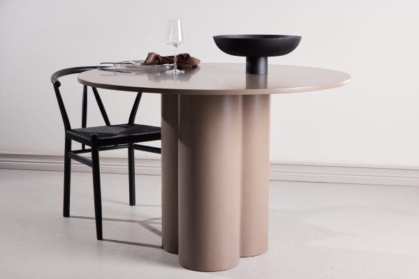 table de repas taupe olga esprit rotin home (6) Table repas taupe ronde Olga