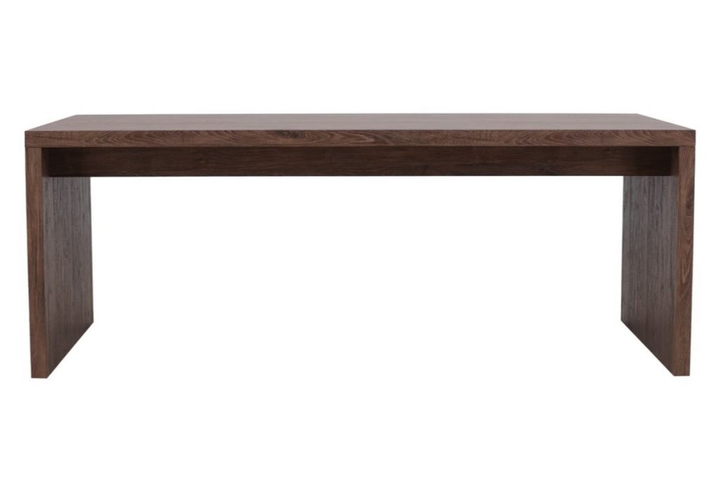 Table de salle à manger Evine 200 cm marron avec plateau épais, design contemporain pour intérieur
