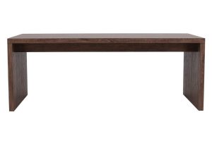Table de salle à manger Evine 200 cm marron avec plateau épais, design contemporain pour intérieur