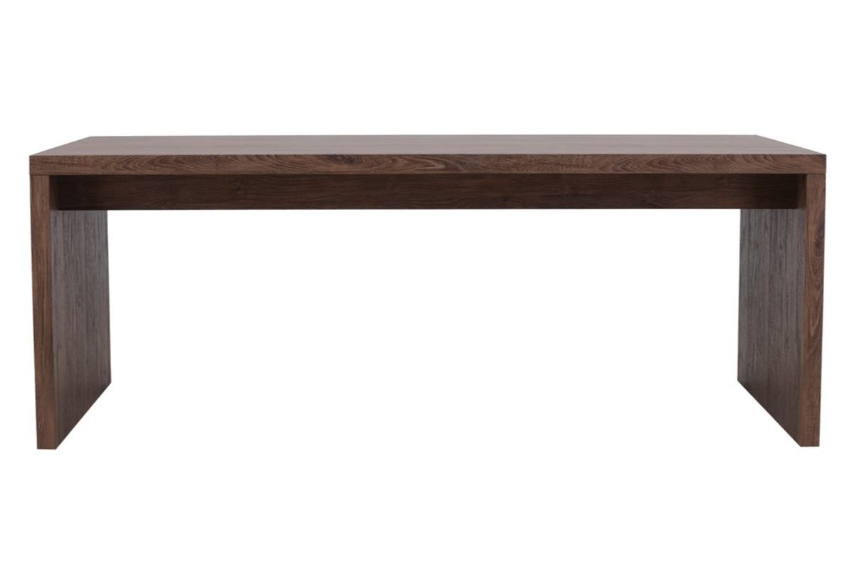Table de salle à manger Evine 200 cm marron avec plateau épais, design contemporain pour intérieur