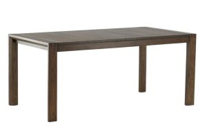 Table de salle à manger extensible Velia marron en chêne de 170 à 250 cm