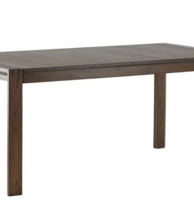 Table de salle à manger extensible Velia marron en chêne de 170 à 250 cm