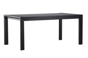Table de salle à manger extensible Velia noire en chêne de 170 à 250 cm