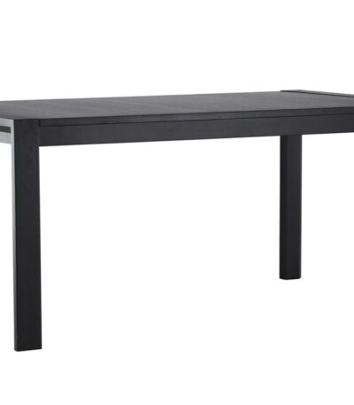 Table de salle à manger extensible Velia noire en chêne de 170 à 250 cm