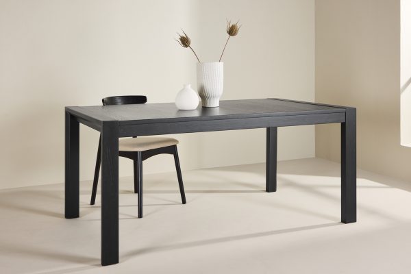 Table de salle à manger extensible Velia – Noir