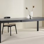 Table de salle à manger extensible Velia – Noir
