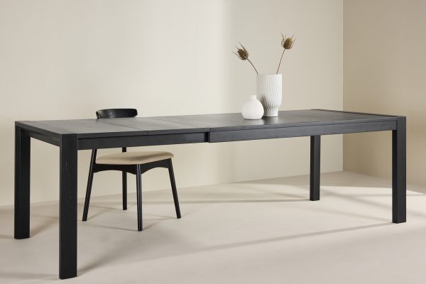 Table de salle à manger extensible Velia – Noir