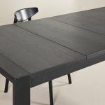 Table de salle à manger extensible Velia – Noir