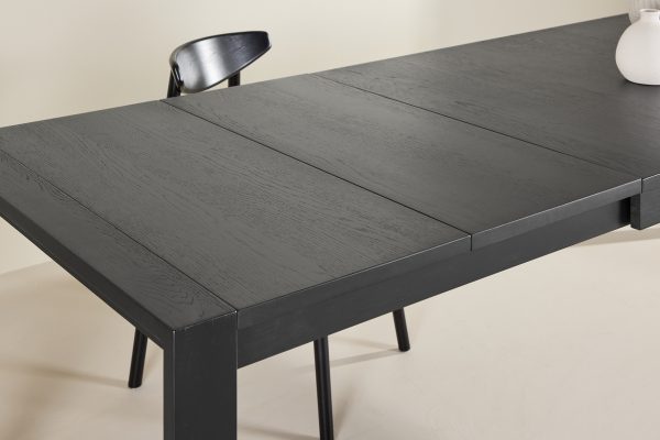 Table de salle à manger extensible Velia – Noir
