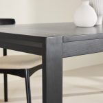 Table de salle à manger extensible Velia – Noir