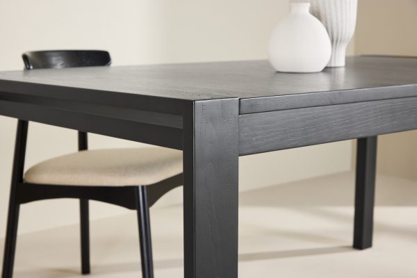 Table de salle à manger extensible Velia – Noir