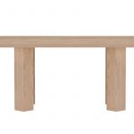 Table de salle à manger Lille 200 cm aspect bois naturel avec plateau texturé, design contemporain pour intérieur