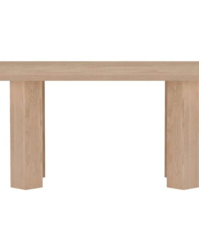 Table de salle à manger Lille 200 cm aspect bois naturel avec plateau texturé, design contemporain pour intérieur