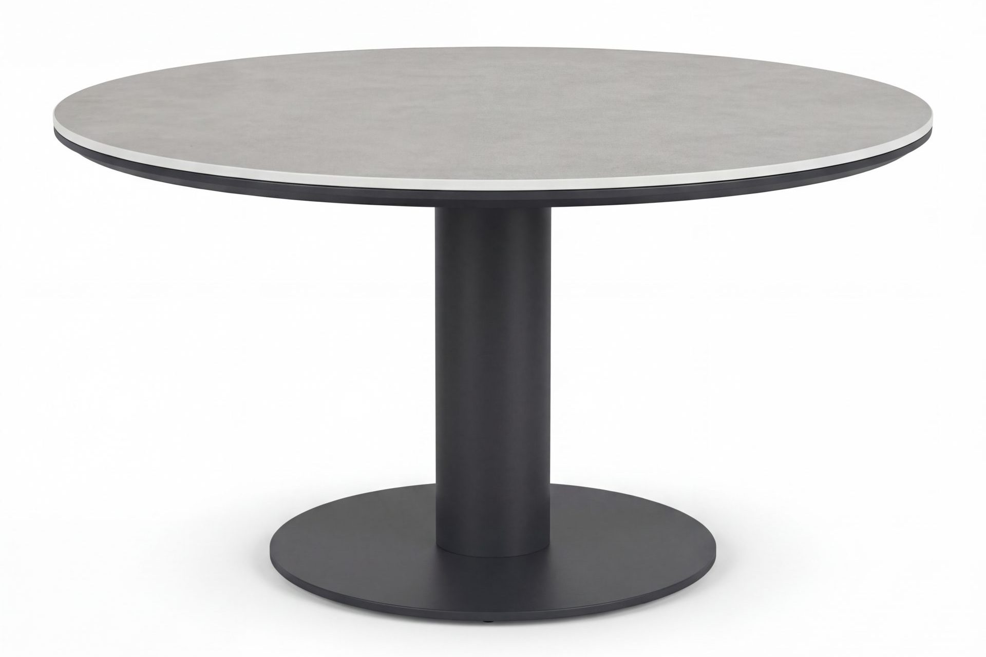 table repas extérieur porto (6) Table repas extérieur Porto anthracite avec plateau rond en pierre frittée
