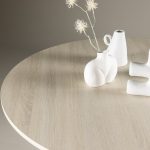 Table repas ronde Lamar – Blanc poli