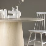 Table repas ronde Lamar – Blanc poli
