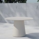 Table de jardin ronde Lamar – Blanche