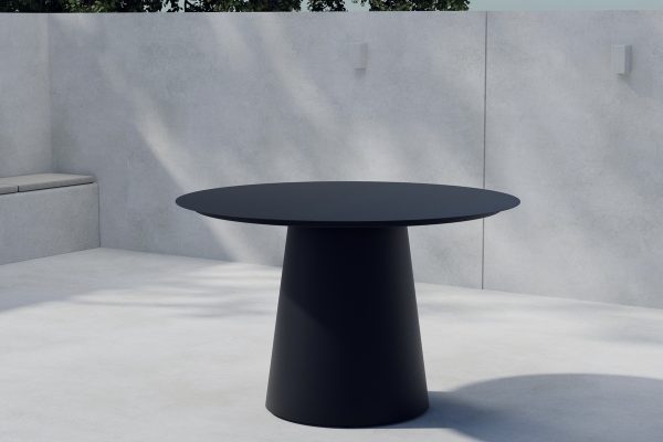 Table de jardin ronde Lamar – Noire