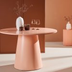 Table repas ronde Lamar – Pêche laquée