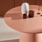 Table repas ronde Lamar – Pêche laquée
