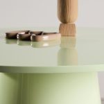Table repas ronde Lamar – Verte laquée